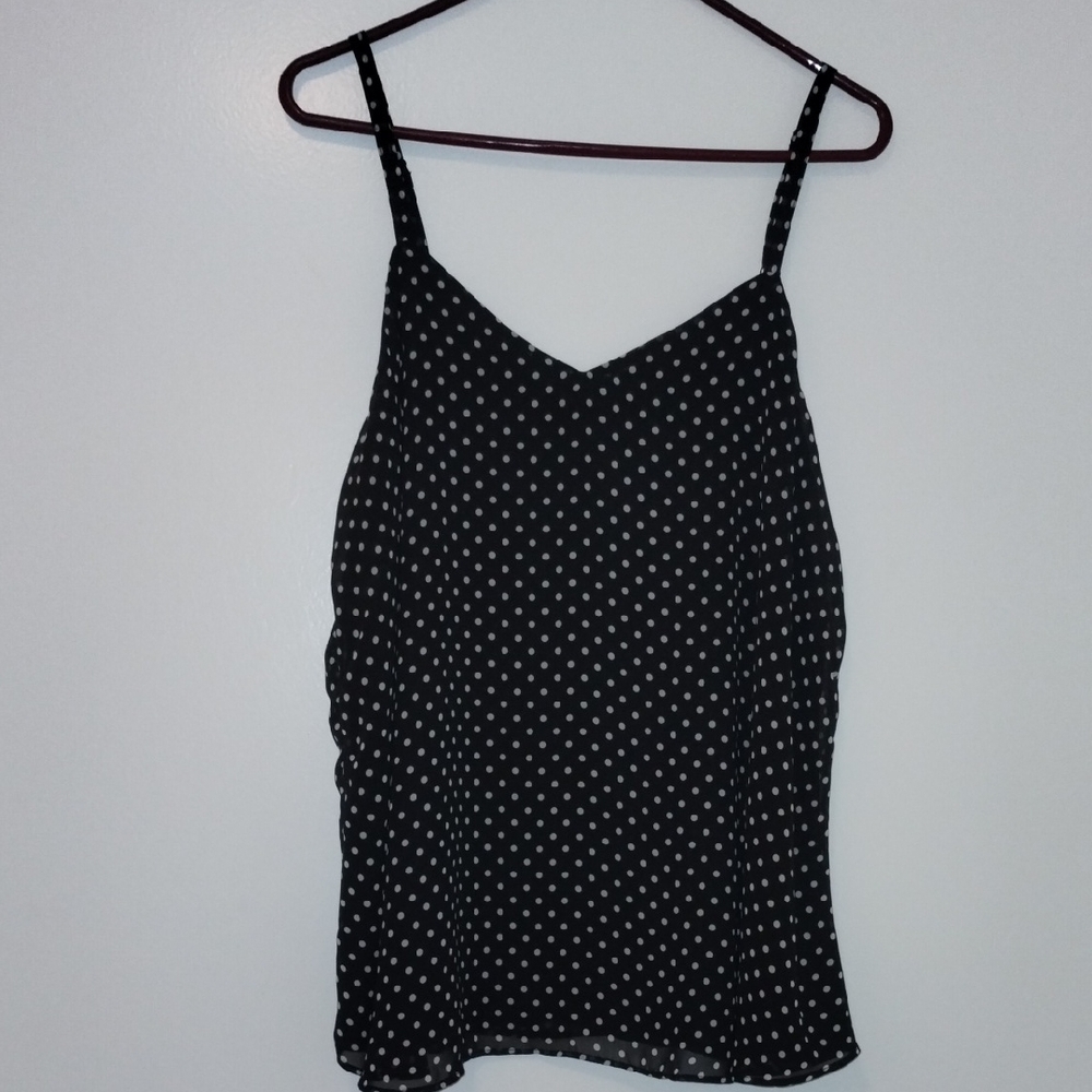 Torrid Black Camisole with White Dots